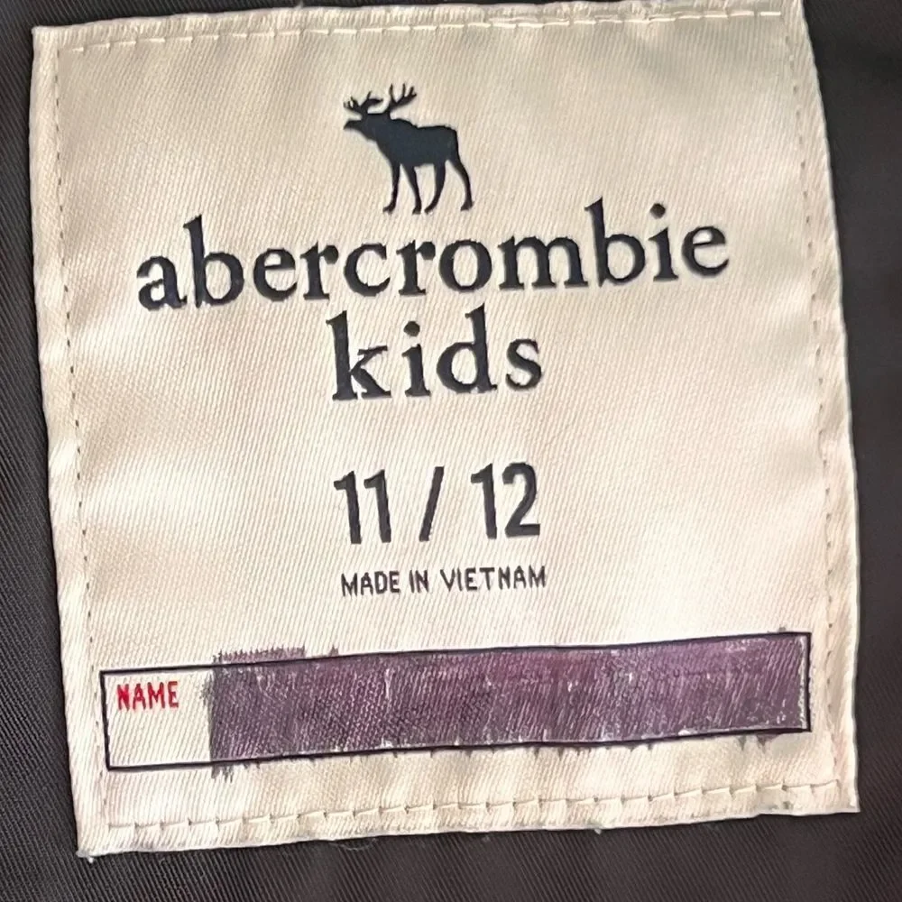 Abercrombie & Fitch Kids Boys Bomber Black Jacket Sz 11/12 (unisex)